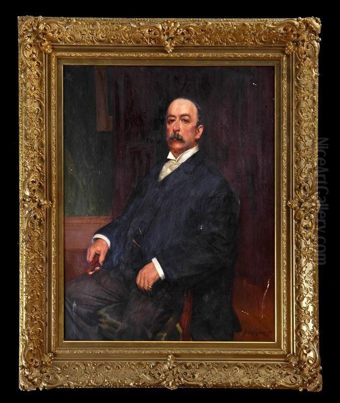 Portrait Of Henry Dale Oil Painting by Benjamin West Clinedinst