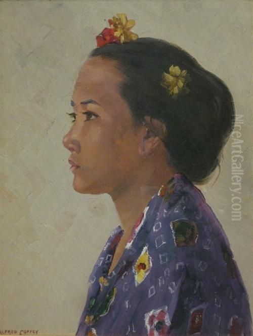 Untitled - Portrait Oil Painting by Alfred J. Coffey