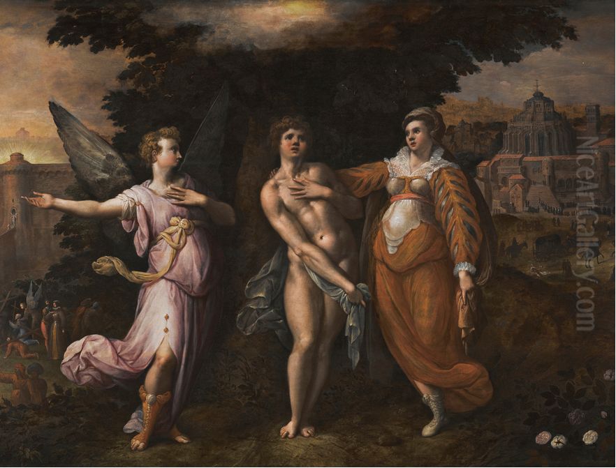 Allegory Of The Religious Life Oil Painting by Gillis Coignet