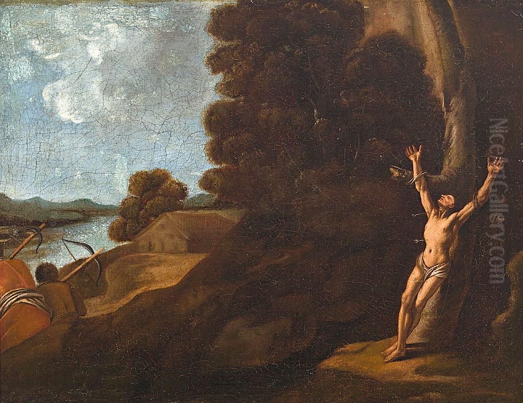 Paisaje Con El Martirio De San Sebastian Oil Painting by Francisco Collantes