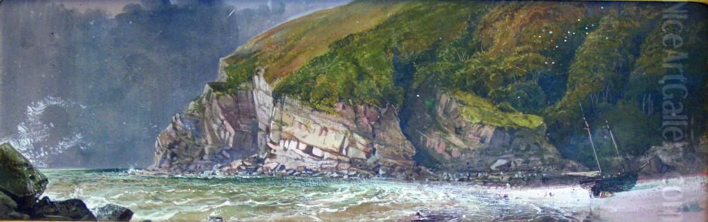 Lea Bay, Lynton Oil Painting by William Collingwood Smith