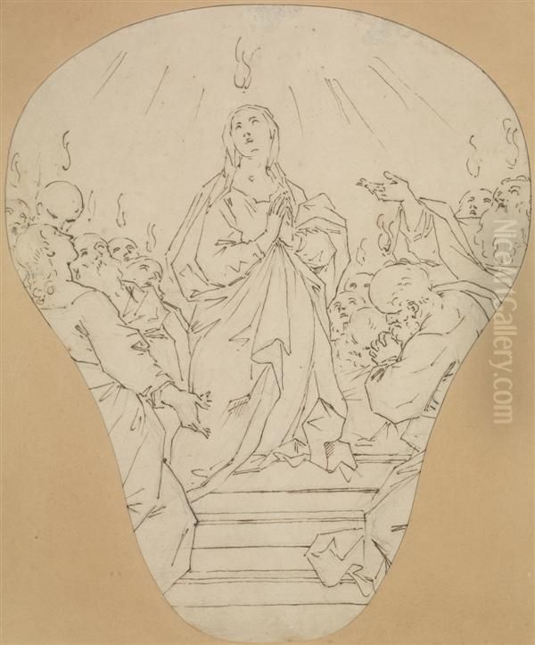 La Pentecote Oil Painting by Antonio Consetti