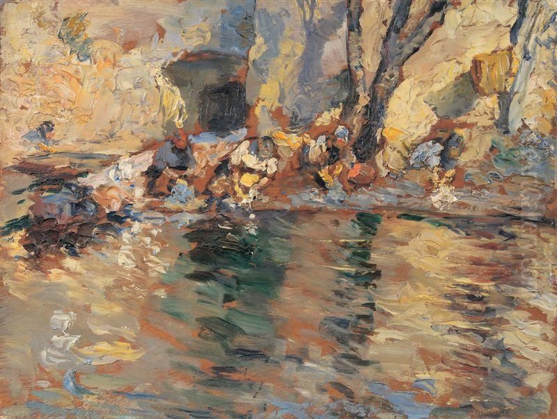 Lavandaie Oil Painting by Dante Conte