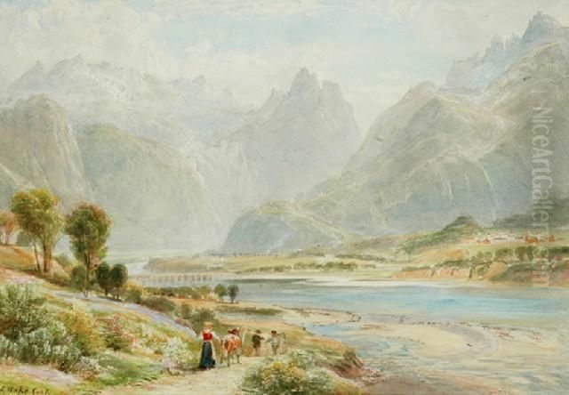 Romsdal, 
Norway Oil Painting by Ebenezer Wake Cook