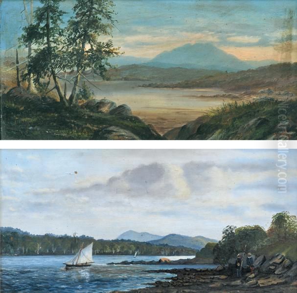 Dragons Reef, Tamar River Oil Painting by Joshua, Cook Jnr.