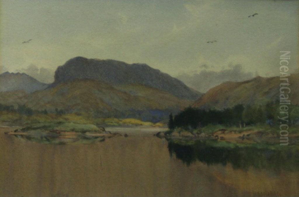 A Lake District Scene Oil Painting by Isaac Cooke