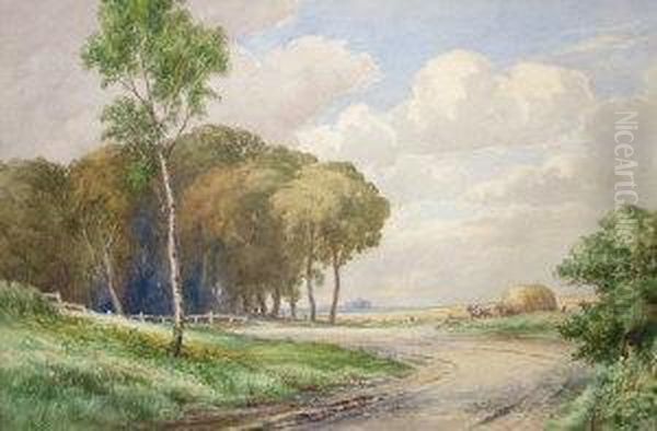 Haymaking Oil Painting by George Cooper