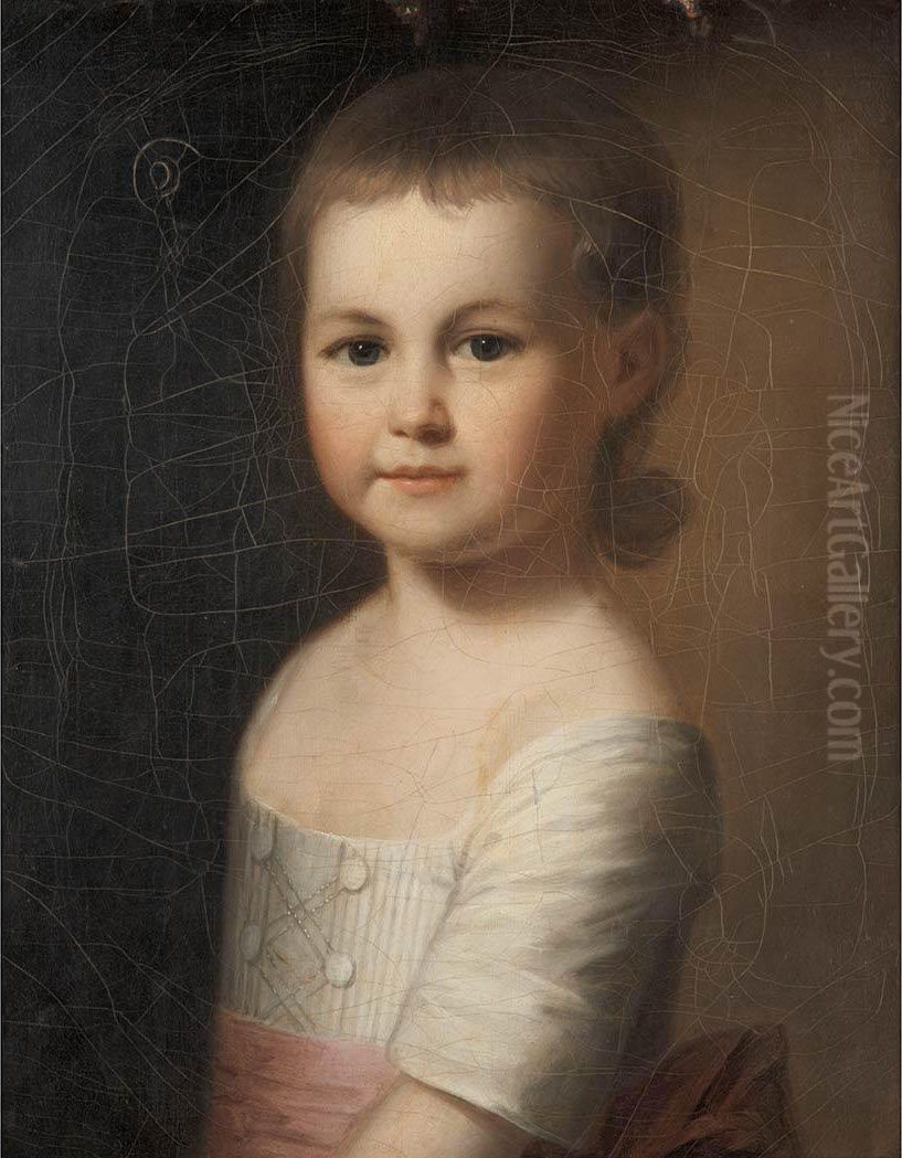 Portrait Of A Young Girl From The Beale Family Oil Painting by John Singleton Copley