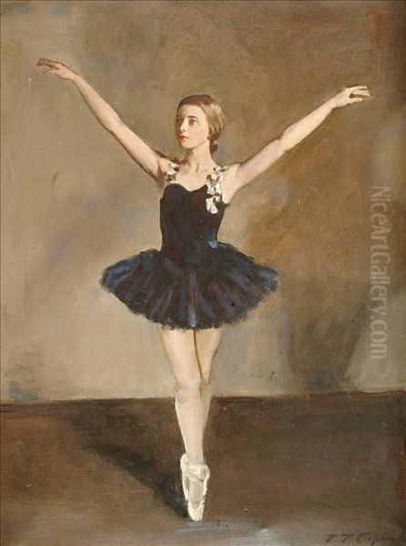 T. Copnall Portrait Of Aballerina Oil Painting by Frank Thomas Copnall