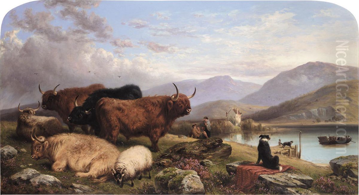 Highland Ferry Oil Painting by Aster R.C. Corbould