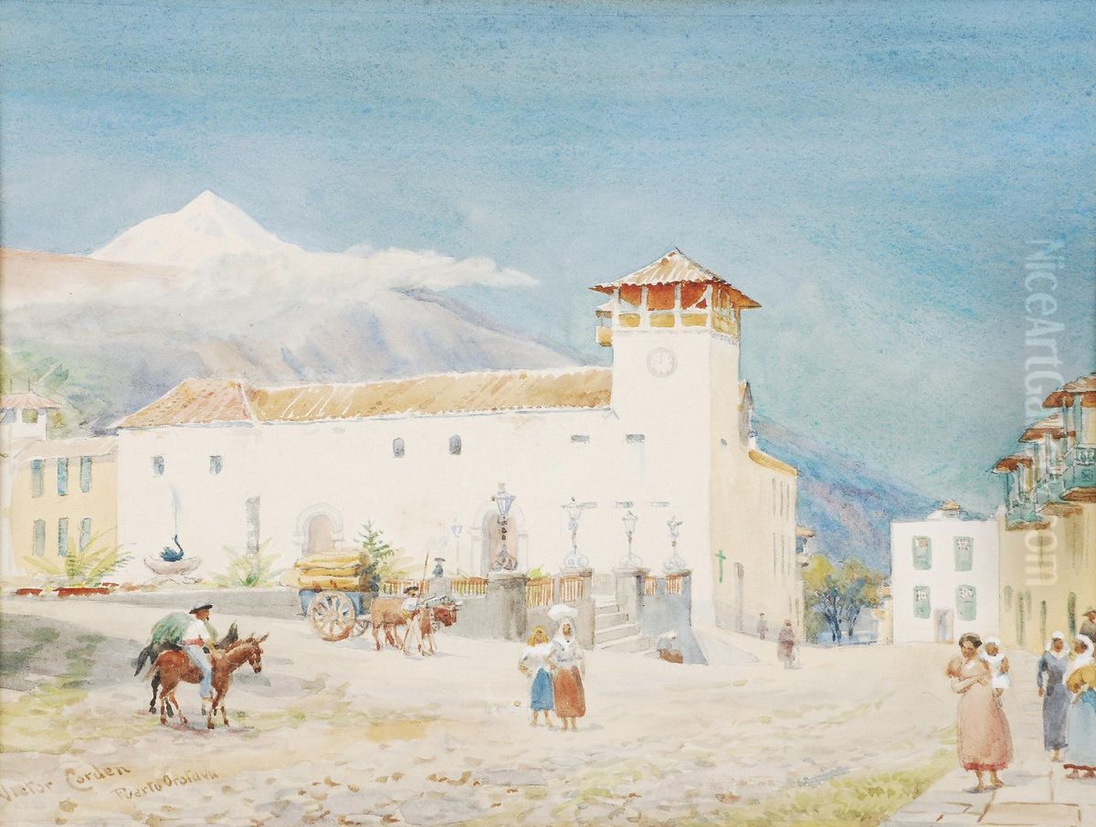 Puerto Orstava Oil Painting by Victor Milton Corden