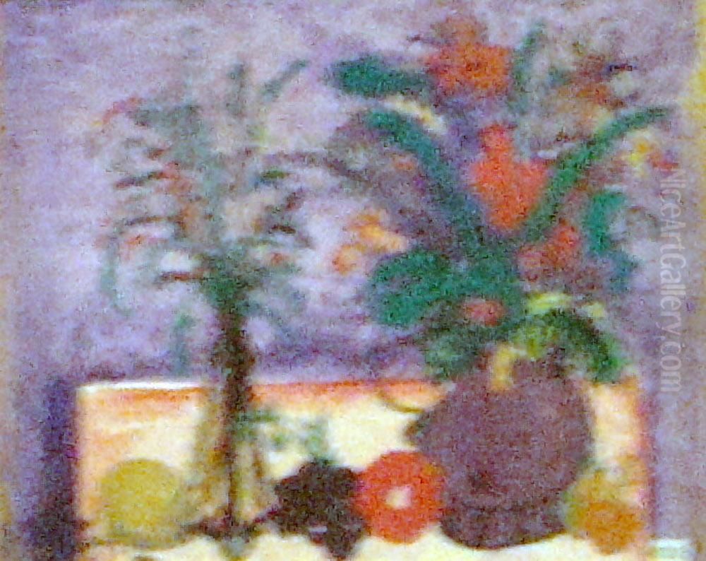 Nature Morte Aux Fruits Et Aux Fleurs Oil Painting by Horacio Sosa Cordero
