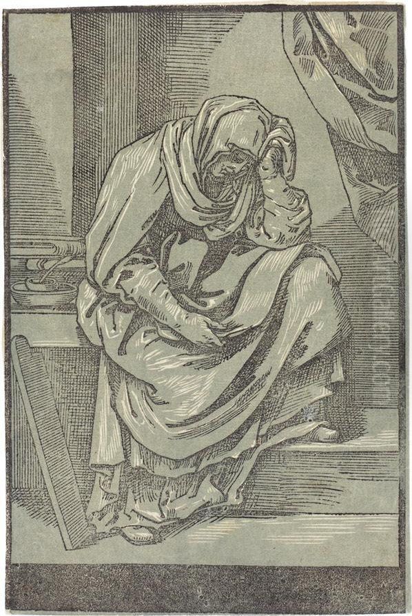 Sybille Oil Painting by Bartolommeo Coriolano