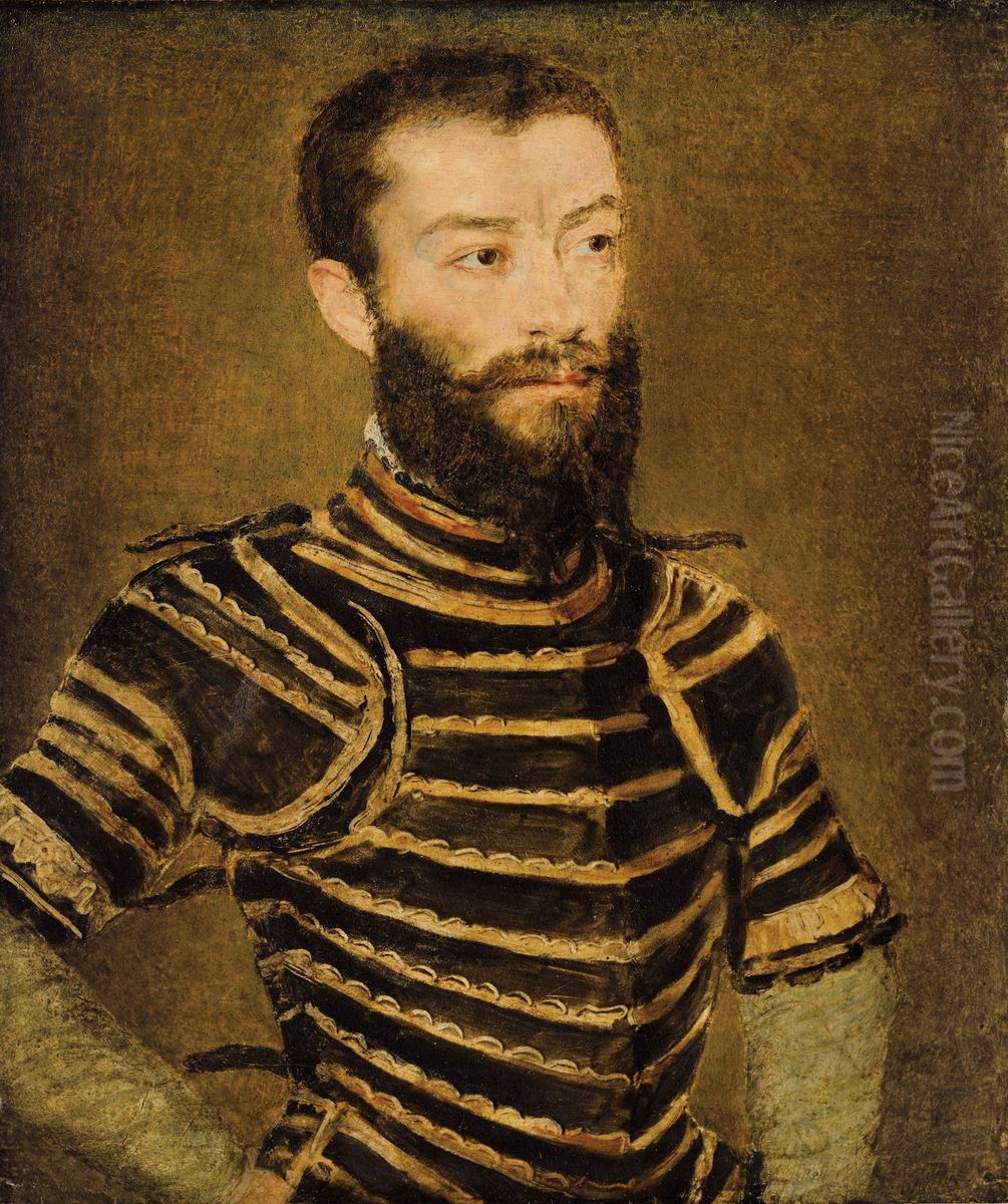 Portrait D'un Homme En Armure Oil Painting by Corneille De Lyon