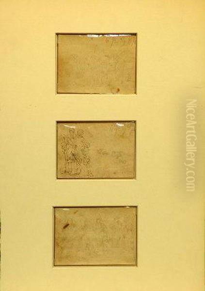 Christ Being Crowned/The Flagellation Of Christ Oil Painting by Leonardo Corona