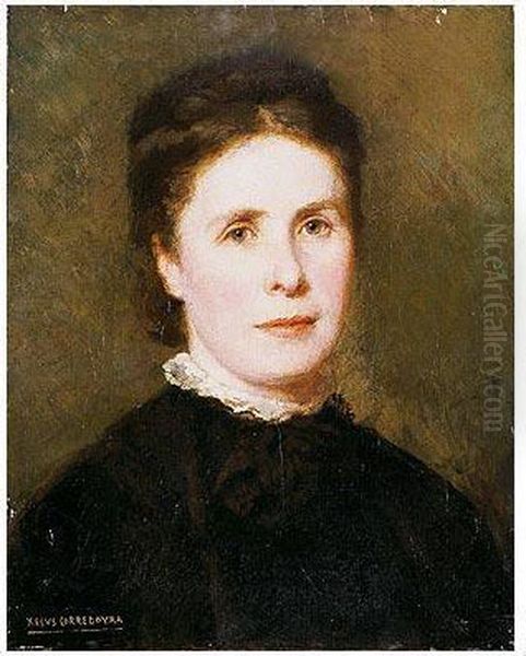 Retrato Desenora Oil Painting by Jesus Rodriguez Corredoyra De Castro