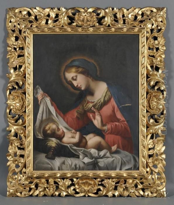 Madonna And Child Oil Painting by Antonio Allegri da Correggio
