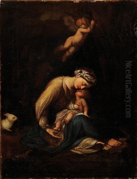 La Vierge A L'enfant Oil Painting by Antonio Allegri da Correggio