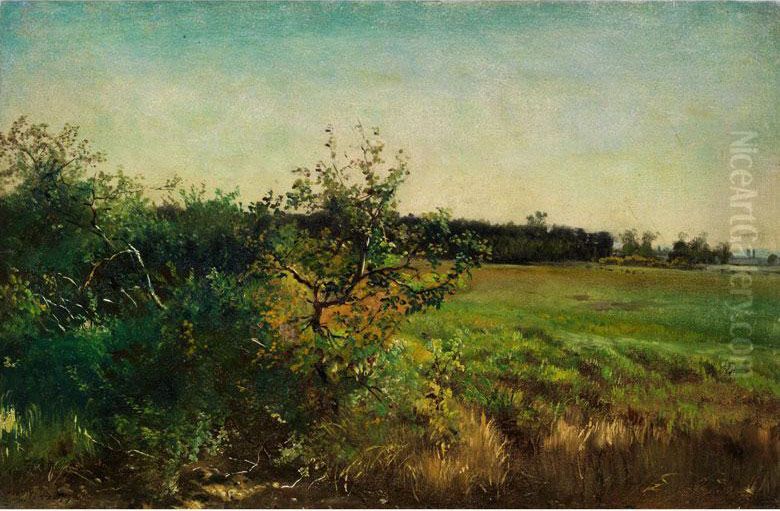 Wiesenlandschaft Mit Niedrigen Strauchern Oil Painting by Ludwig Correggio