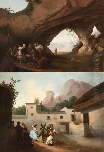 Escenas Costumbristas Oil Painting by Andres Cortes