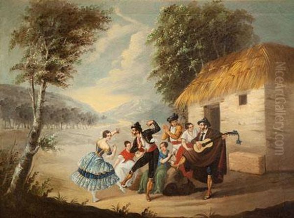 Baile En El Campo Oil Painting by Andres Cortes