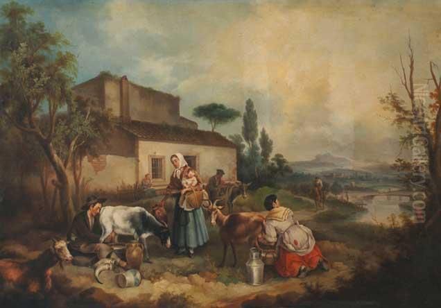 Granja Oil Painting by Andres Cortes