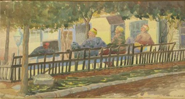 Turci La Balcic Oil Painting by Jean Cosmovici