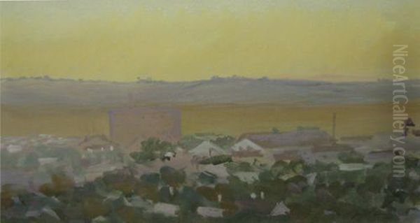 Mahalaua Garii Iasului Oil Painting by Jean Cosmovici