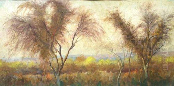 Autumn Landscape Oil Painting by Jean Cosmovici