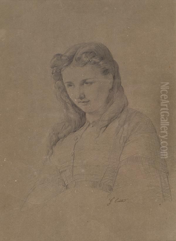 Ritratto Di Donna Oil Painting by Giovanni Costa