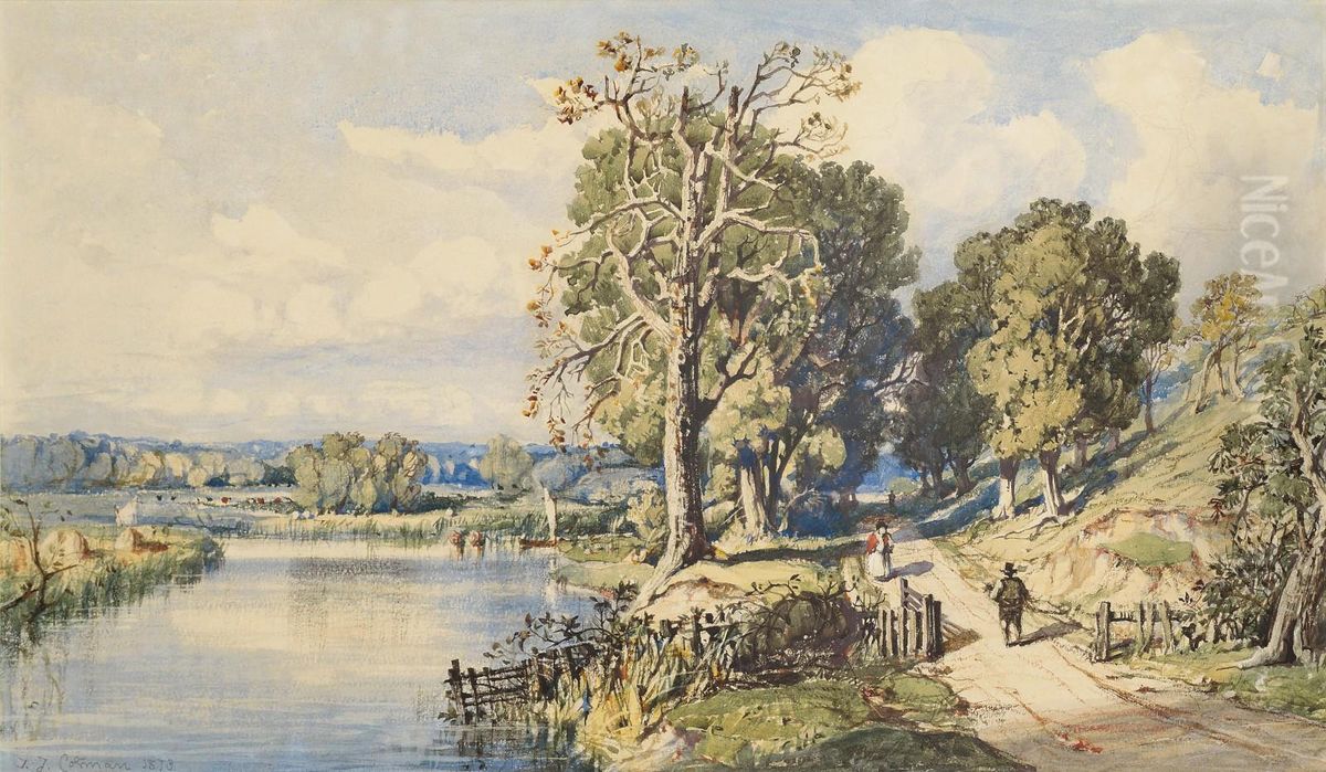Whitington, On The River Wissey, Norfolk Oil Painting by John Joseph Cotman