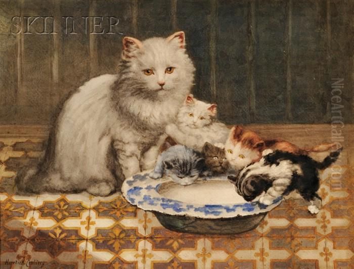 Supper Time Oil Painting by Horatio Henry Couldery