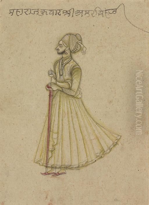 Bikaner Oil Painting by Marthe Courtier