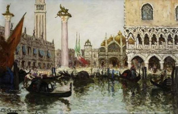 Le Palais Des Doges A Venise Oil Painting by Charles Cousin