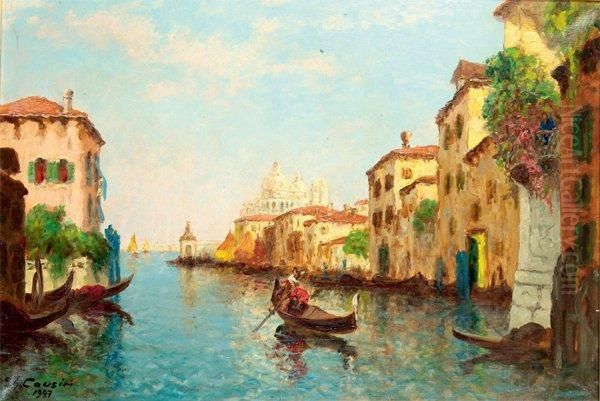 Gondole Oil Painting by Charles Cousin