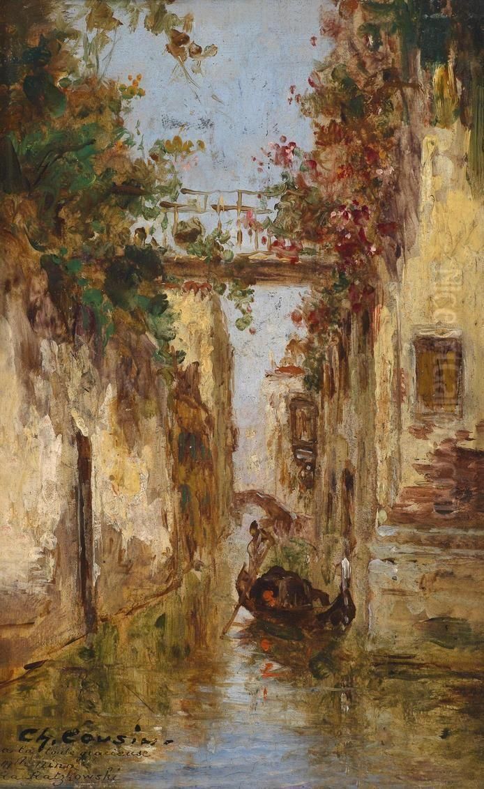 Venetian Scene Oil Painting by Charles Cousins