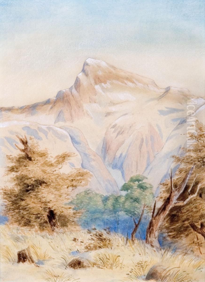 Southern Alps, Mountain Scene Oil Painting by Thomas Selby Cousins
