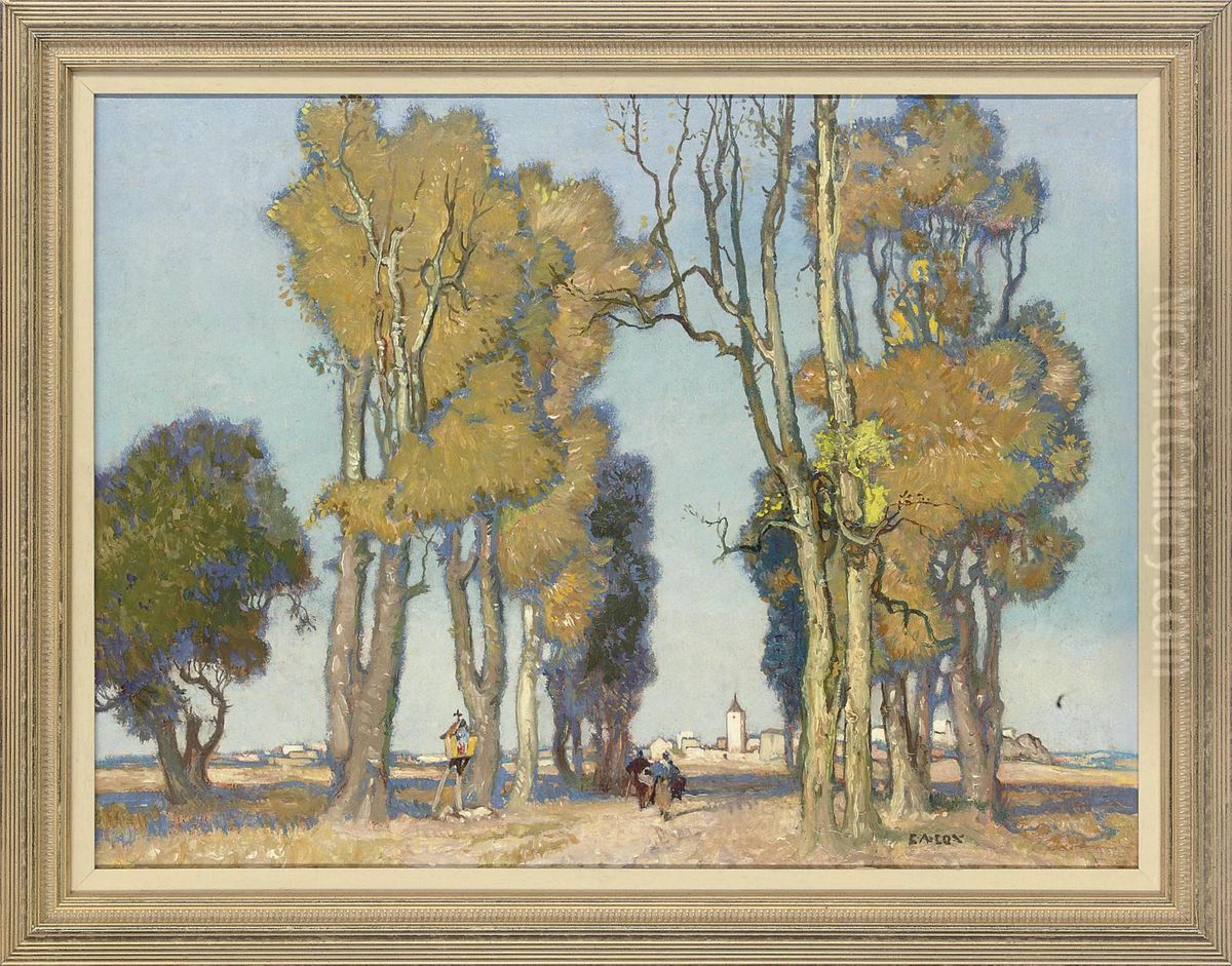 The Avenue Oil Painting by Albert E. Cox