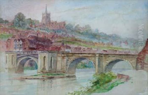 Bridgnorth; Langton Oil Painting by Herbert Edward Cox