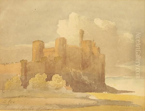 Gramps Castle, N. Wales Oil Painting by David Cox