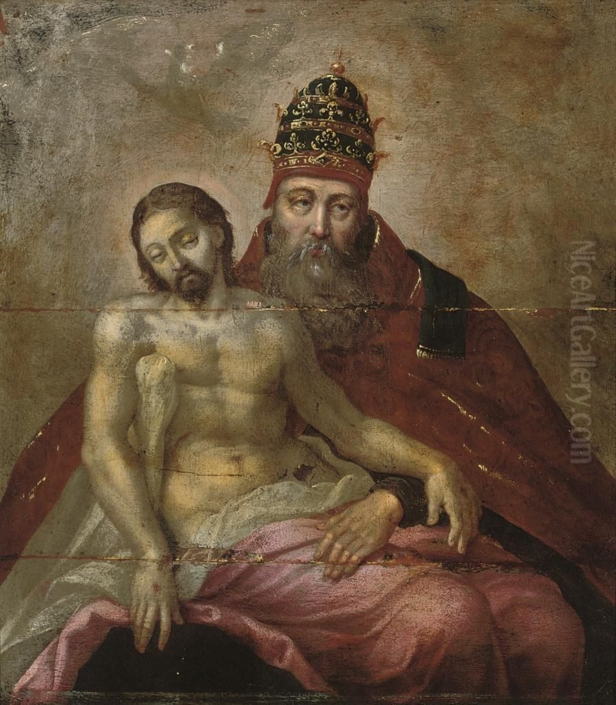 The Trinity Oil Painting by Michiel Coxie