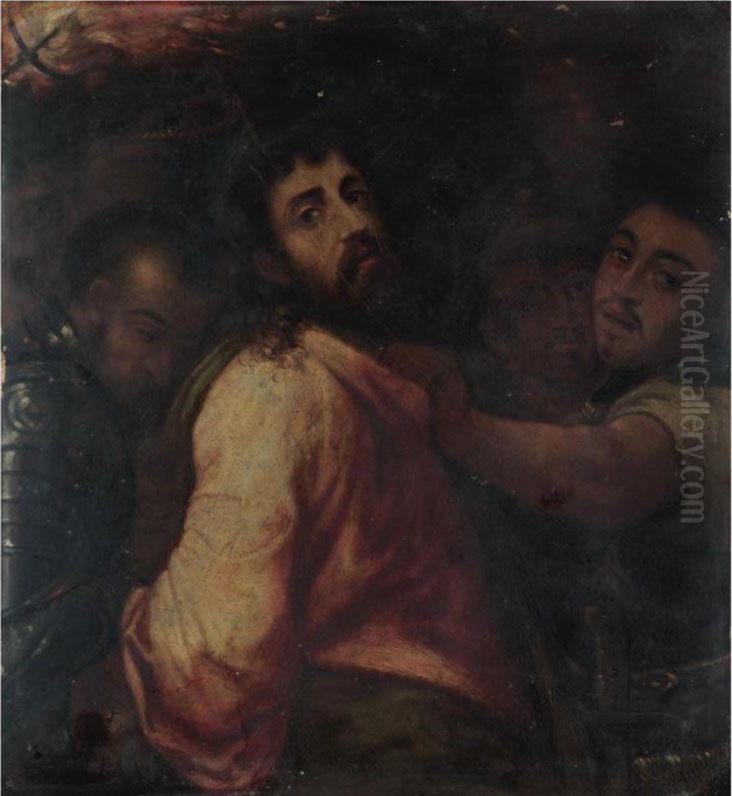 The Arrest Of Christ Oil Painting by Michiel Coxie