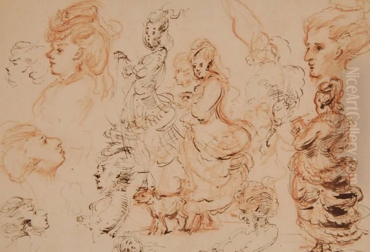 Figure Studies Oil Painting by John Crampton