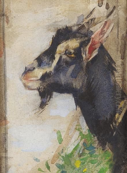 A Kid Oil Painting by Joseph Crawhall