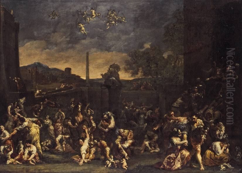 Der Bethlehemitische Kindermord Oil Painting by Giuseppe Maria Crespi