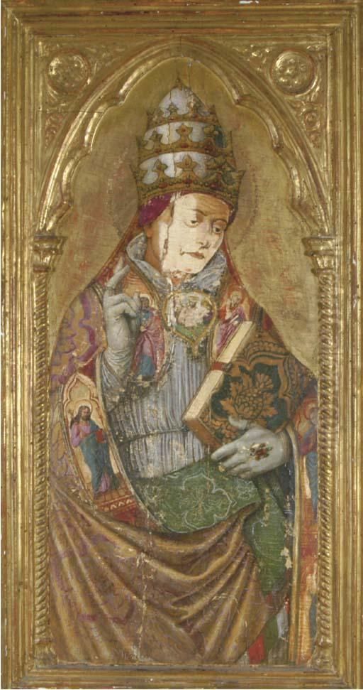 A Papal Saint Oil Painting by Carlo Crivelli