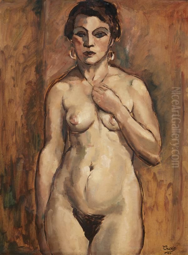 Nu Debout Oil Painting by Jos Croin