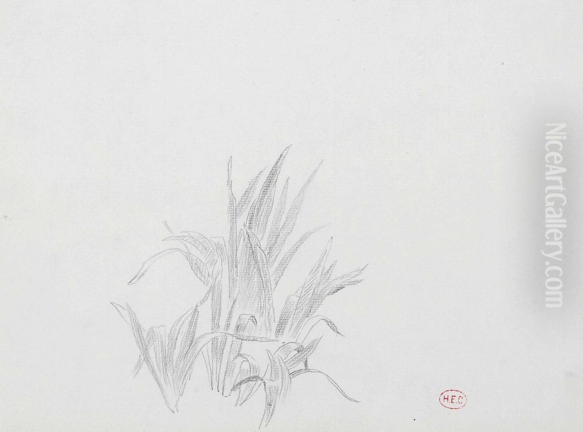 Etude De Feuillage Oil Painting by Henri Edmond Cross