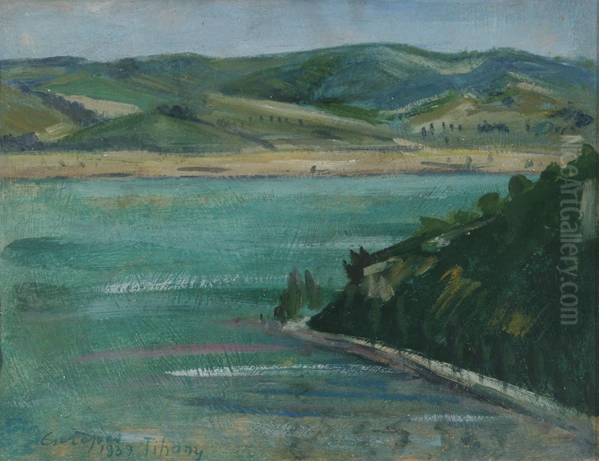 Tihany Oil Painting by Istvan Cserepes