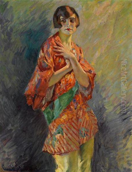 Die Tanzerin Gitta Cucuel Oil Painting by Edward Alfred Cucuel